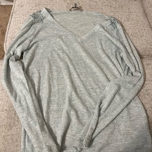 BKE long sleeve shirt with rhinestone shoulders